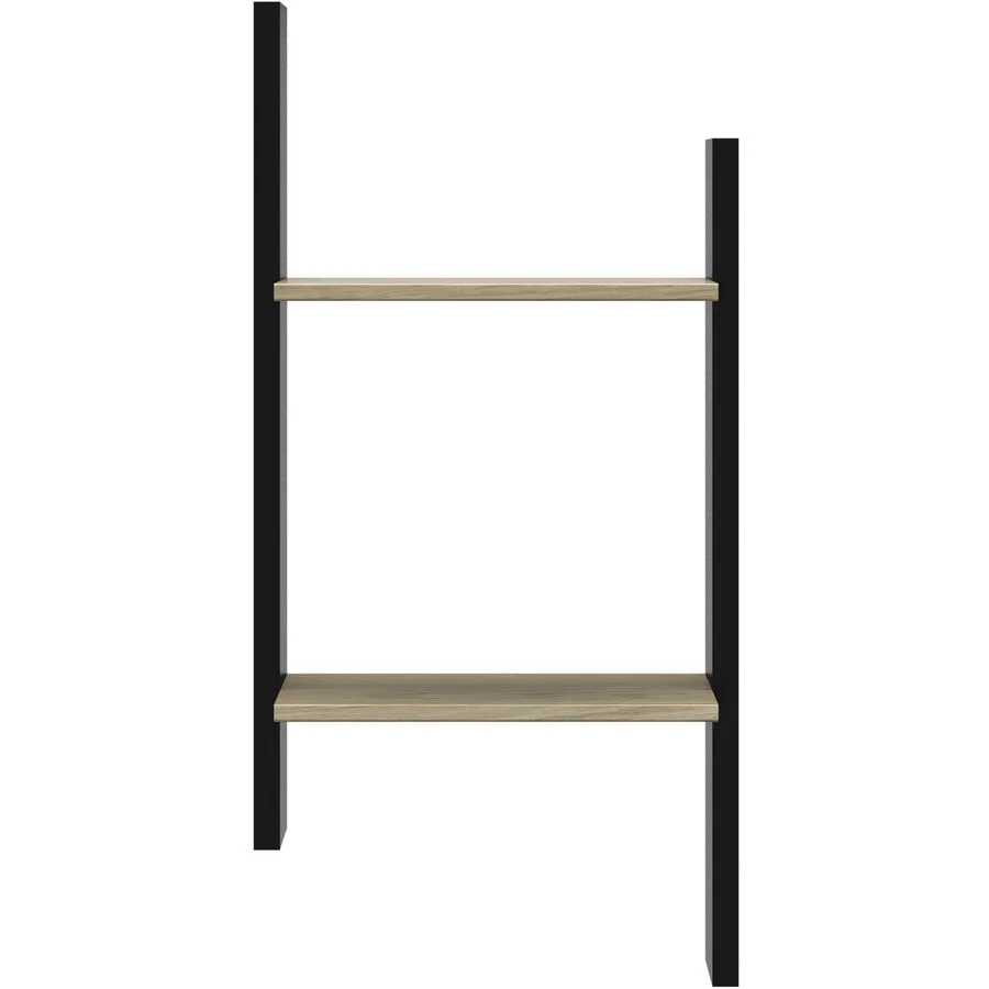 Wandregal Natty schwarz/Eiche Holzwerkstoff B 46 T 22 cm