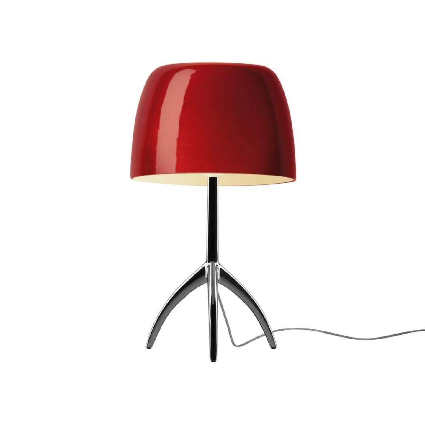 Lumiere Grande Tischlampe, schwarz/rot, 45 cm - Foscarini - Wohnzimmer - Aluminium