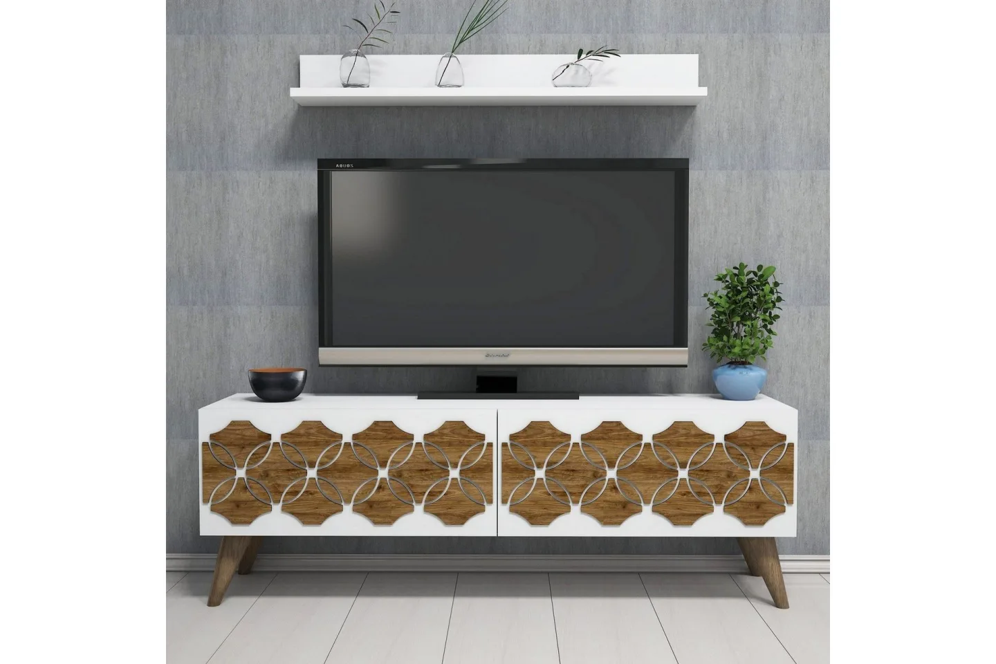 Hovdane TV-Möbelset 120 cm - Vit