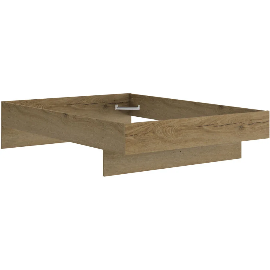 Bett Enza Eiche Holzwerkstoff 140 x 190 cm