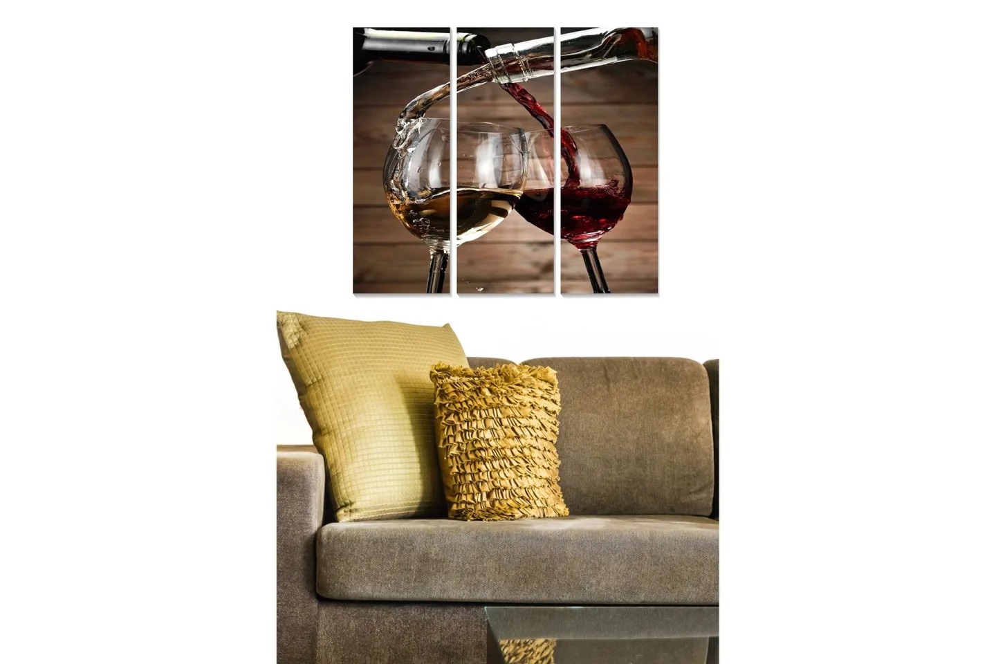 Canvastavla 3-pack Flerfärgad - 20x50 cm