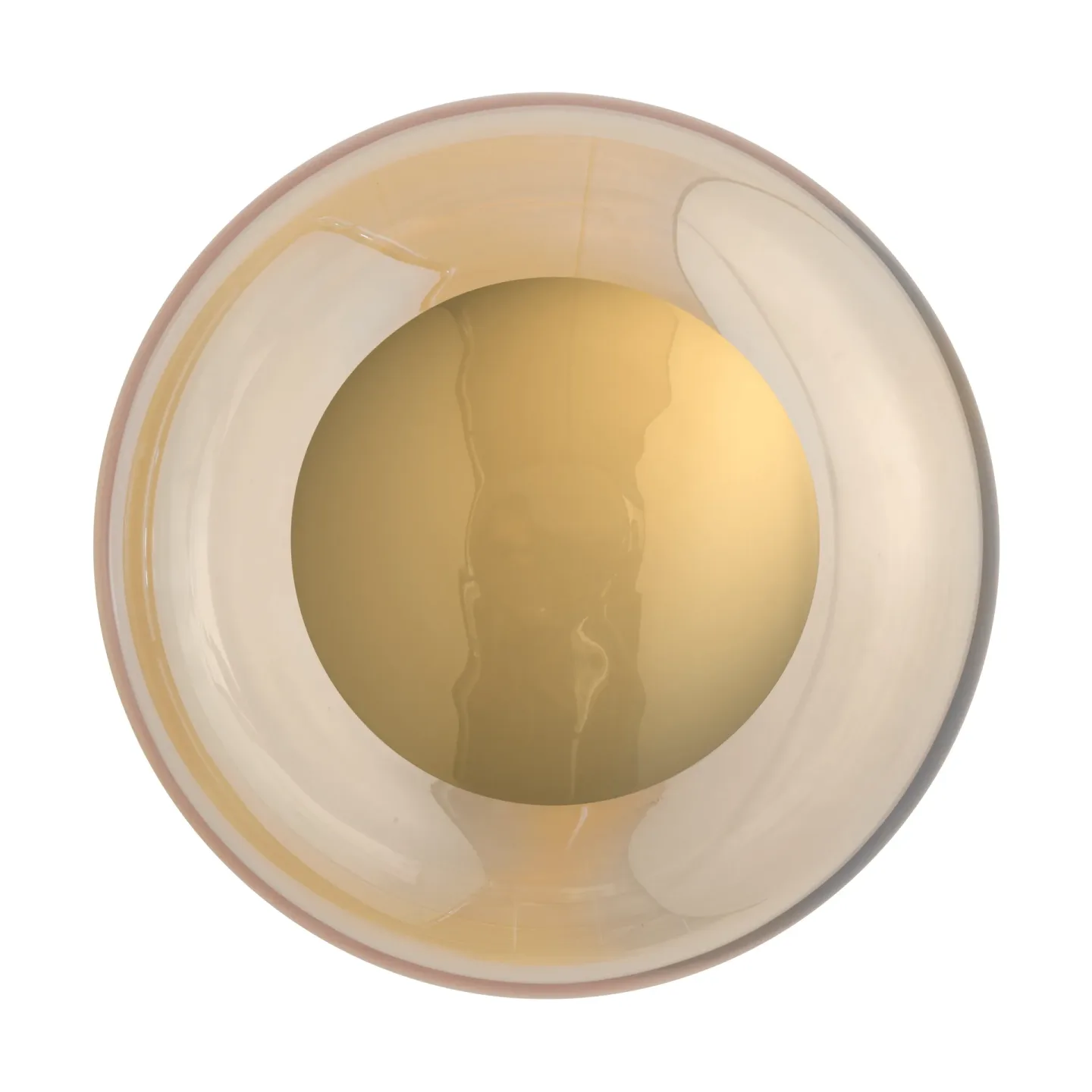 EBB & FLOW Horizon surface Wandleuchte Golden smoke, Ø29 cm
