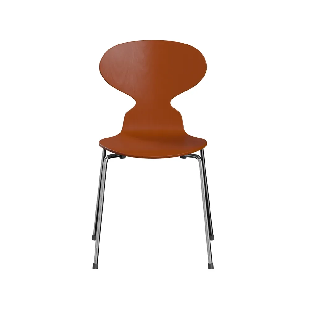 Fritz Hansen Myran 3101 stol paradise orange, målad ask, kromat stålstativ