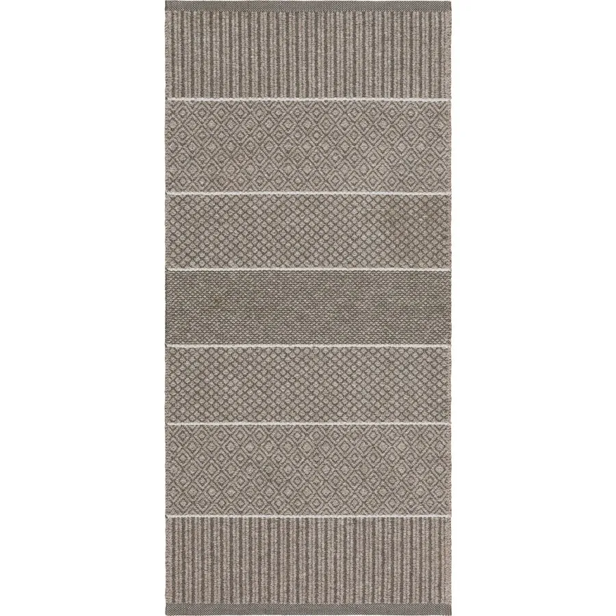 HORREDSMATTAN Teppich Alice dunkelgrau Streifen Mischgewebe 150 x 200 cm