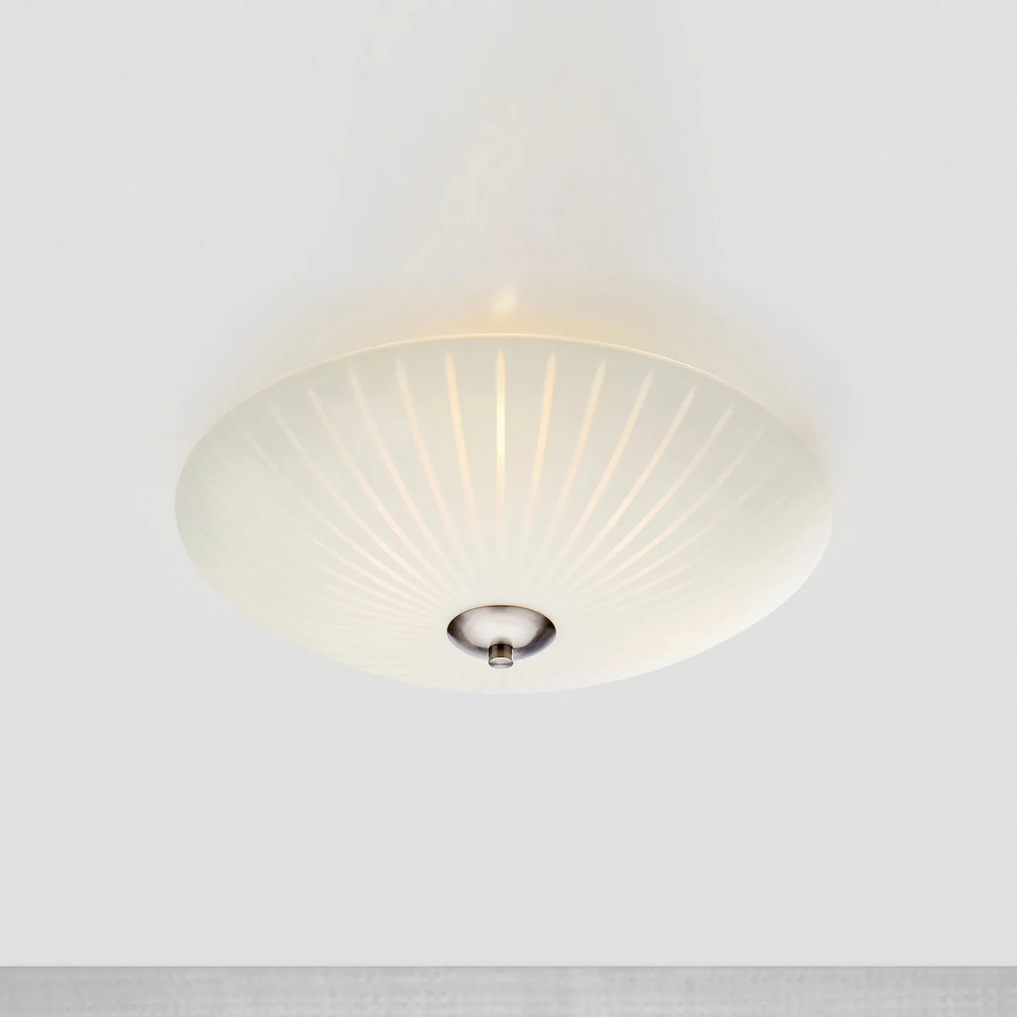 Cut 3 Loftlampe Hvid/Stål - Markslöjd - Stue - Glas - Rund