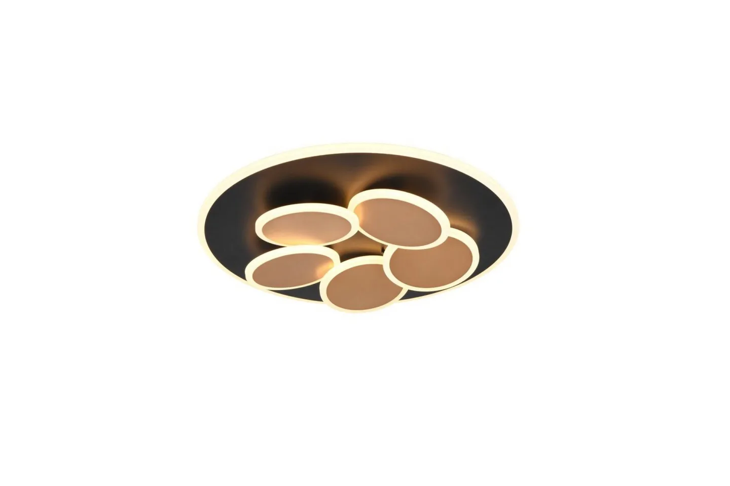 Taklampa TRIO Mandala Mattsvart/guld - Mattsvart/guld