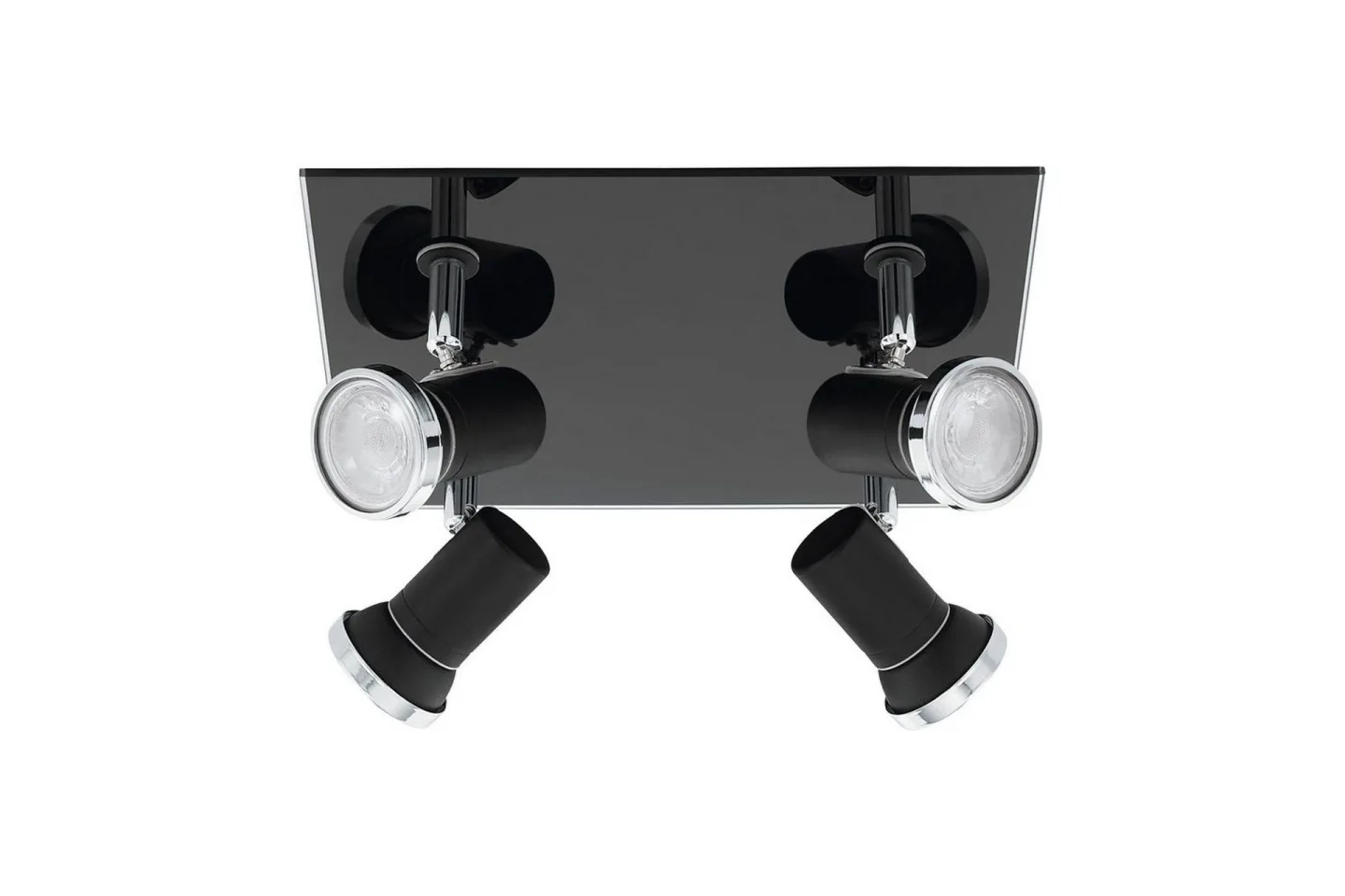 Spotlight Eglo Tamara 1 Kvadrat Svart, Krom Klar - Svart/Krom