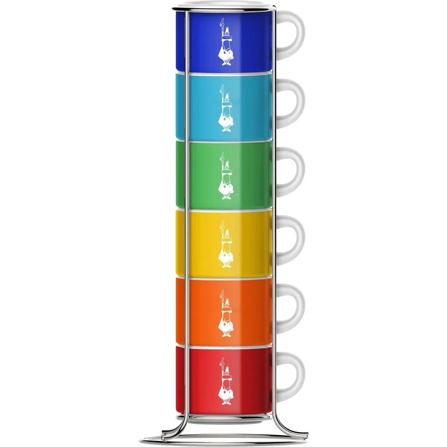 Espressotassen-Set Bialetti Mehrfarbig 65 ml