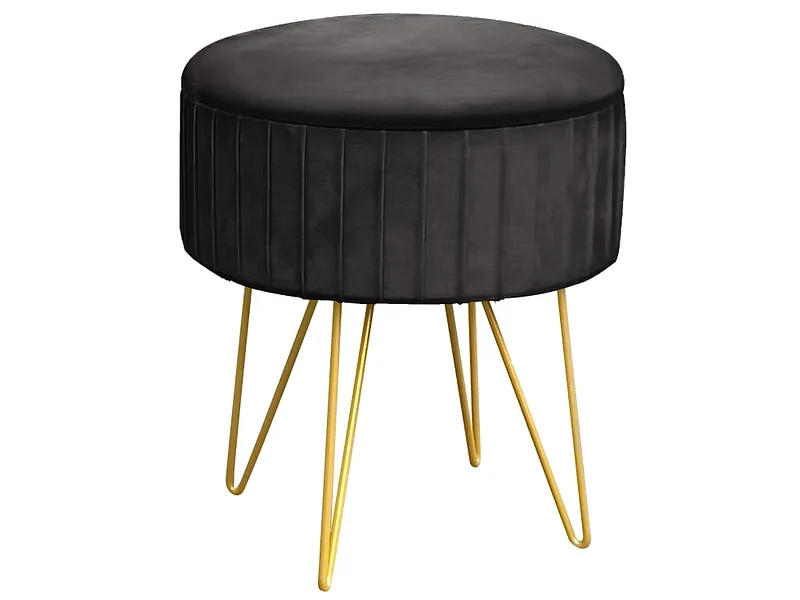 Hocker POLARIS 36x36x43cm stoff schwarz
