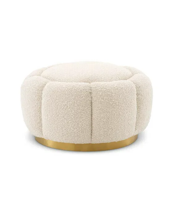 Inger footstool bouclé cream
