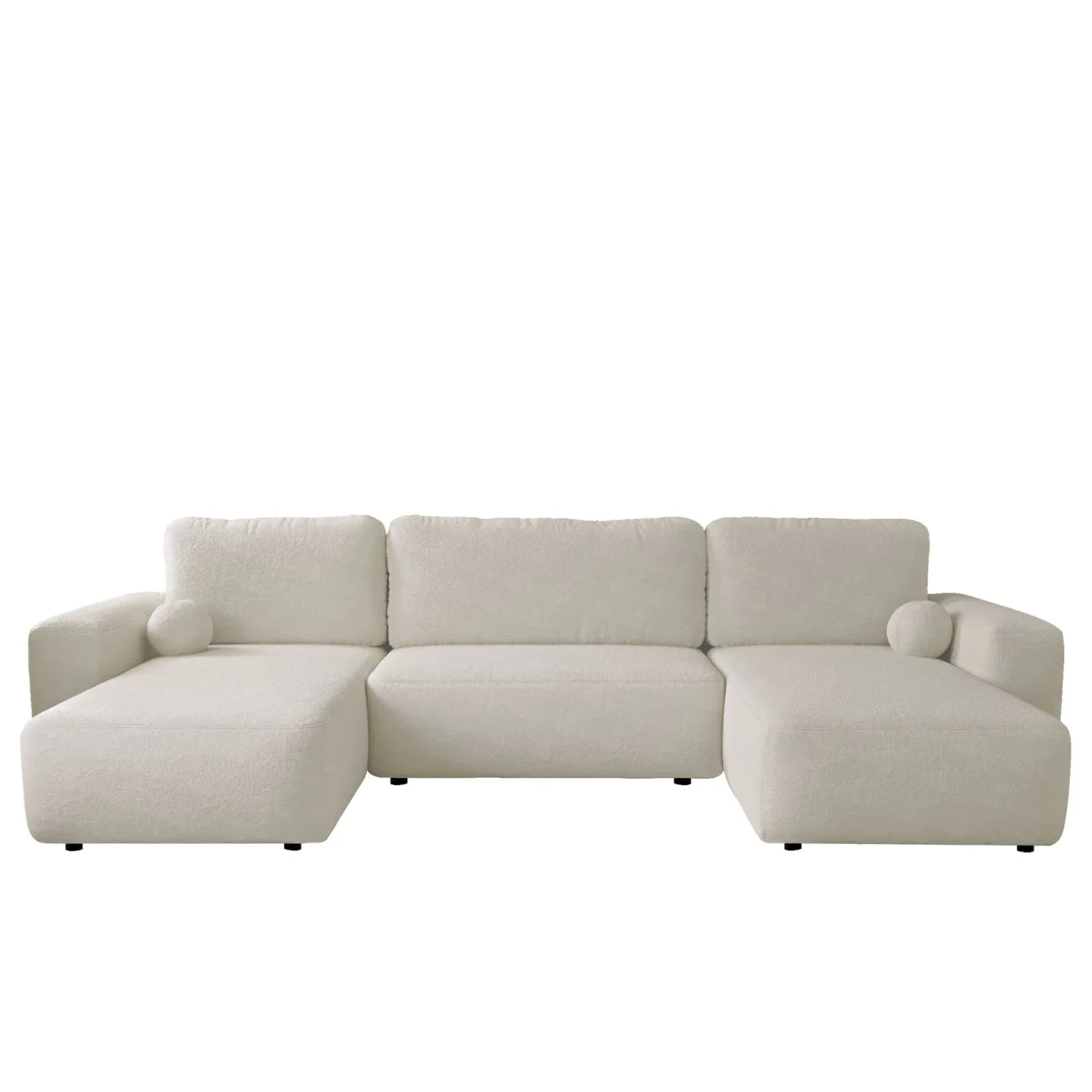 Elvior 5-sits U-formad bäddsoffa med dubbeldivan - vit