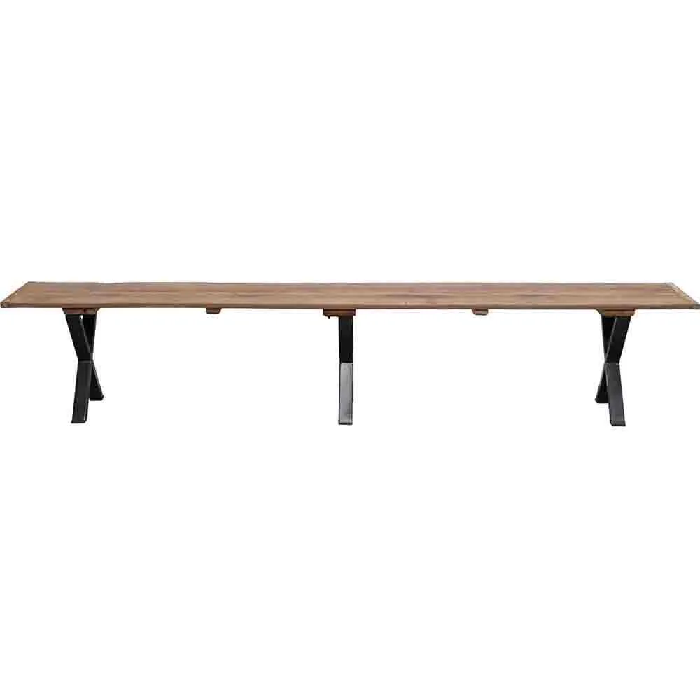 Poovar bänk i återvunnet trä 250 cm Trademark Living