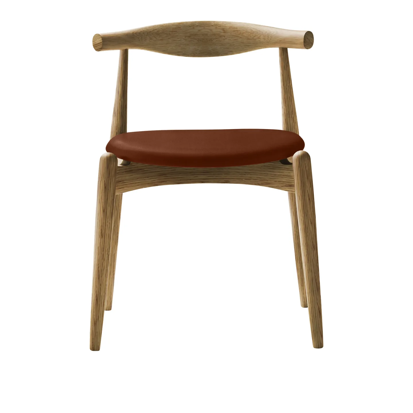 Carl Hansen - CH20, Oljad Ek, Lädergrupp C Sif - 92 - Matstolar - Hans J. Wegner - Träfärgad - Trä