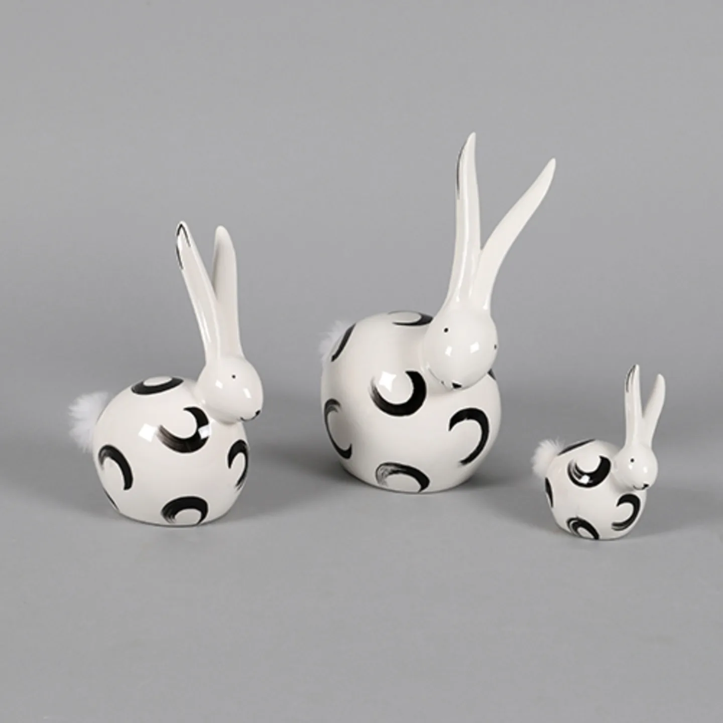 Decofinder Figur Langohr-Hase Weiss H: 23 cm | Schubiger Möbel
