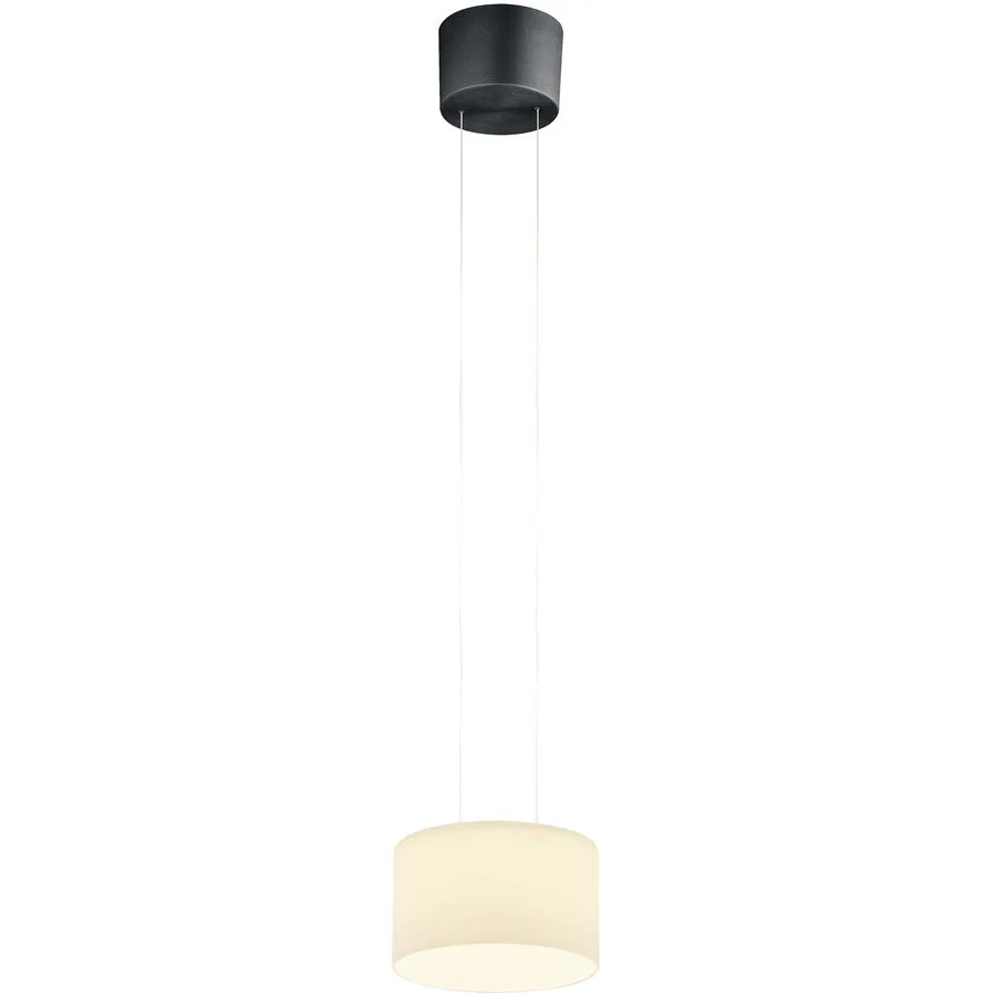 Designer-Pendellampe Bankamp Grand opal anthrazit 1-flammig dimmbar D 20 cm - Farbe: Anthrazit eloxiert - LED - Lichtfarbe: Extra warmweiss -