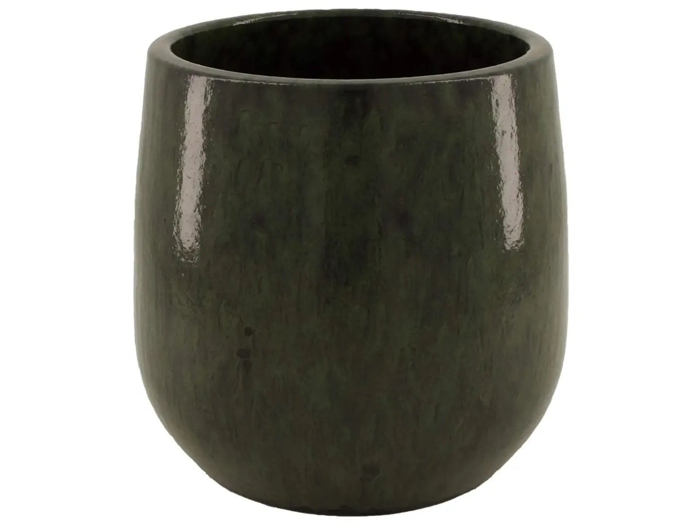 Decofinder Pflanzgefäss Keramik Schwarz Grün D: 19 cm | Schubiger Möbel