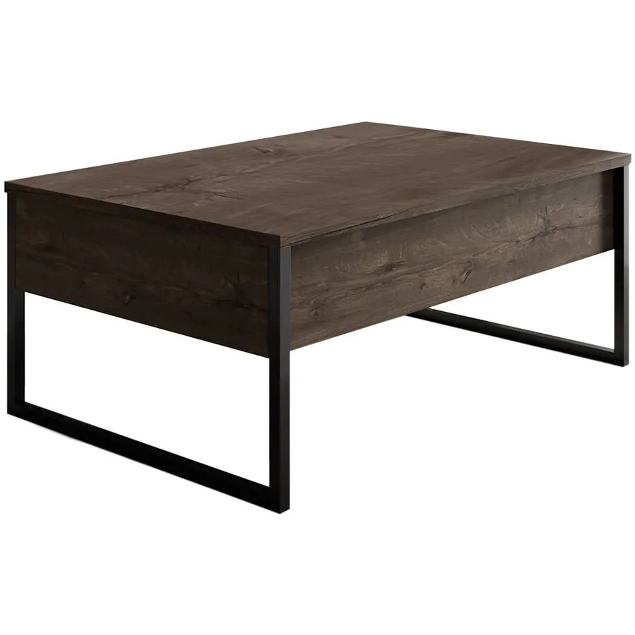 Salontisch Yasam Walnuss, schwarz Melamin B 90 T 60 cm