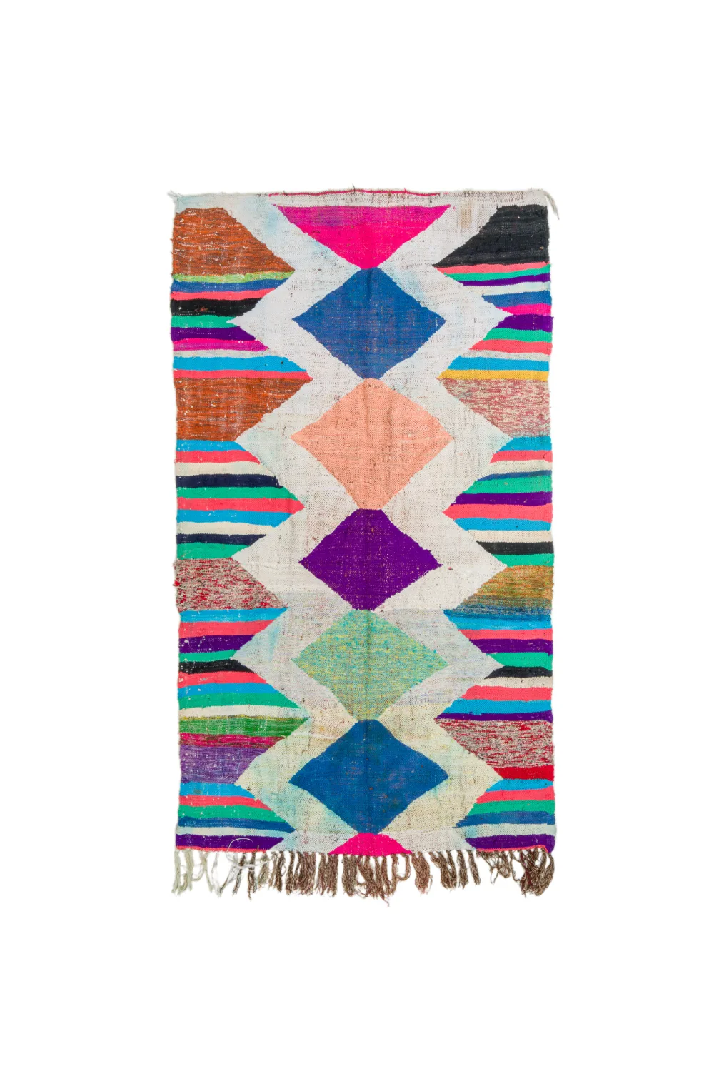 Marokkansk Boucherouite-teppe 130 x 230 cm (Størrelse: 130 x 230 cm)