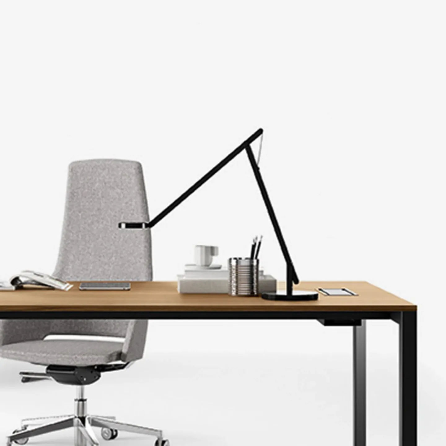 String T1 Tischleuchte DTW Matt Black/Silver - Rotaliana String T1 DTW - Arbeitszimmer / Büro - Design - Metall - Einflammig