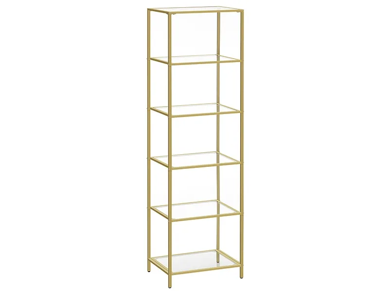 Regal SONGMICS CRYSTAL 30x40x177.3cm gold