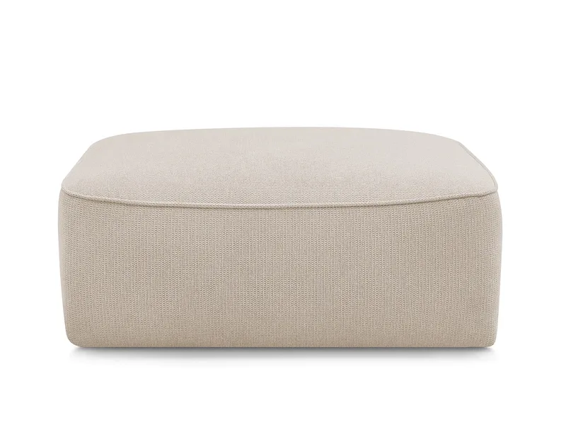 Hocker BOBOCHIC LEOPOLD 90x96x42cm stoff chiniert beige