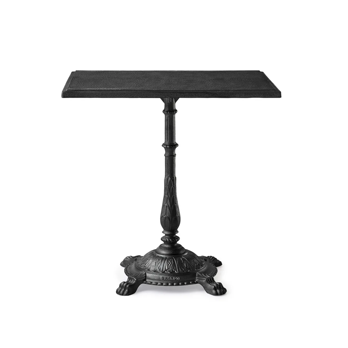 Byarums Bruk - Bord Classic Café 60 x 70 cm 3-tass – Svart gjuten/Svartlackerad Aluminium - Matbord utomhus - Svart - Metall