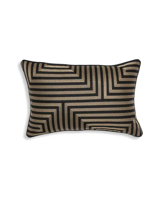 Spray Cushion Rectangular Black/Gold