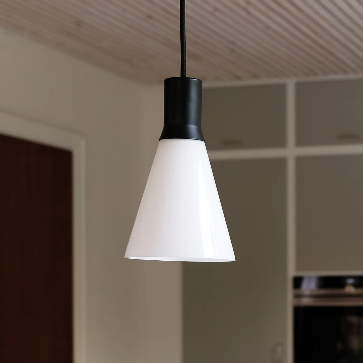 Gent Pendelleuchte 2 pcs Matt Black/Opal - DybergLarsen Dyberg Larsen - Wohnzimmer - Skandinavisch - Glas - Einflammig