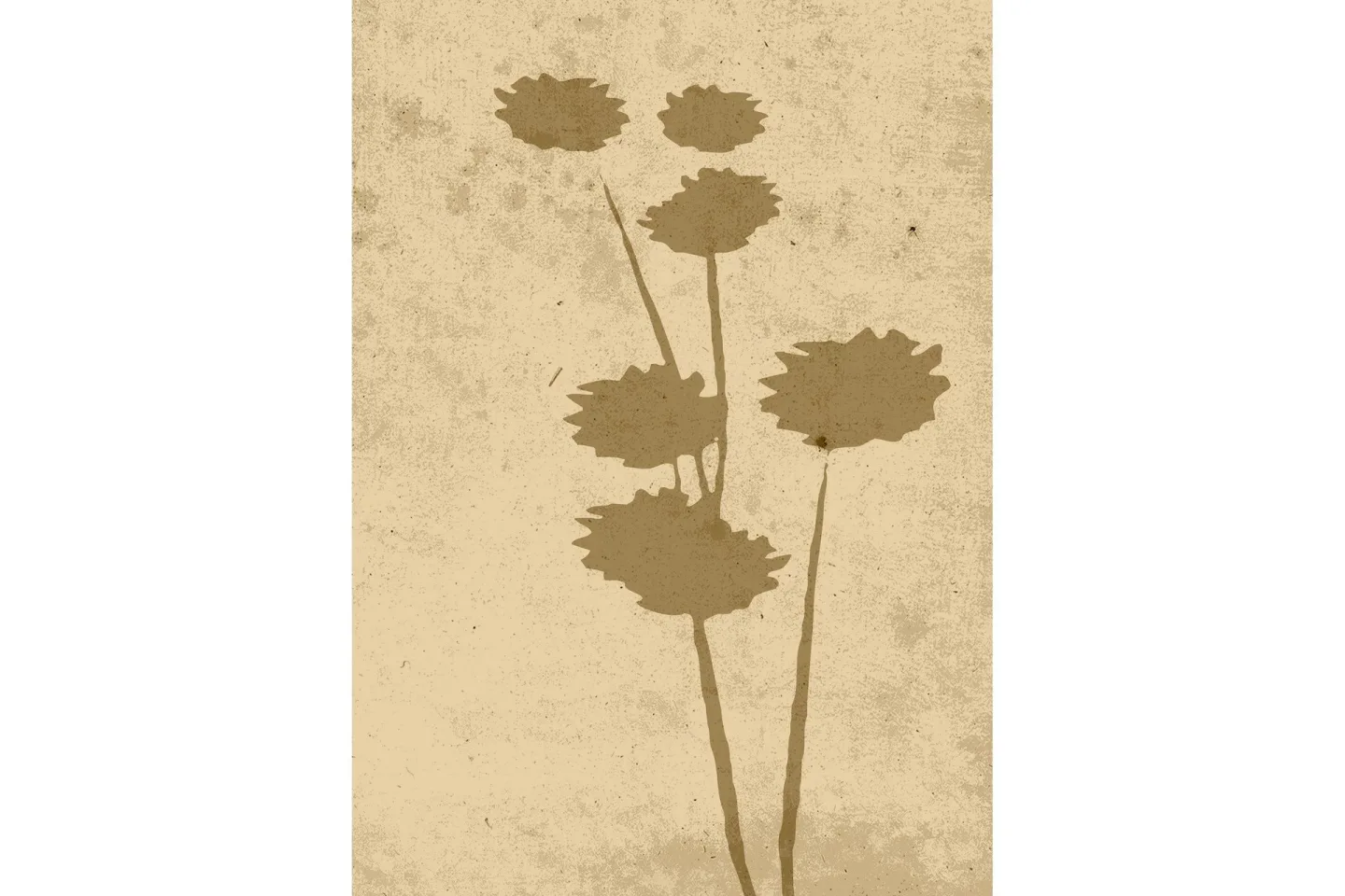 Poster Flower art 50x70 cm - Beige