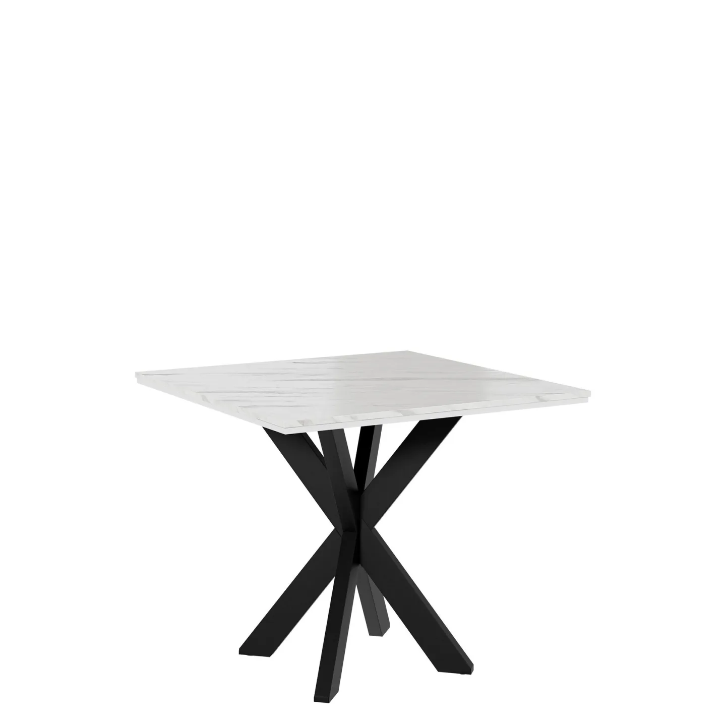 Fynrel Matbord 90 cm Kvadratisk - Svart/Vit