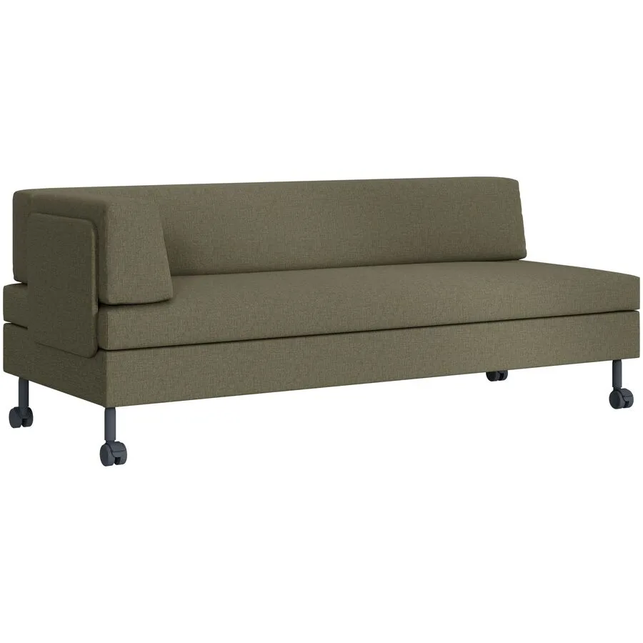 SWISS PLUS Bettsofa Bed for Living Doppio olive Stoff B 205 T 165 cm Rollbar - Möbel Konfigurator: Traummöbel individuell zusammenstellen - Schweizer