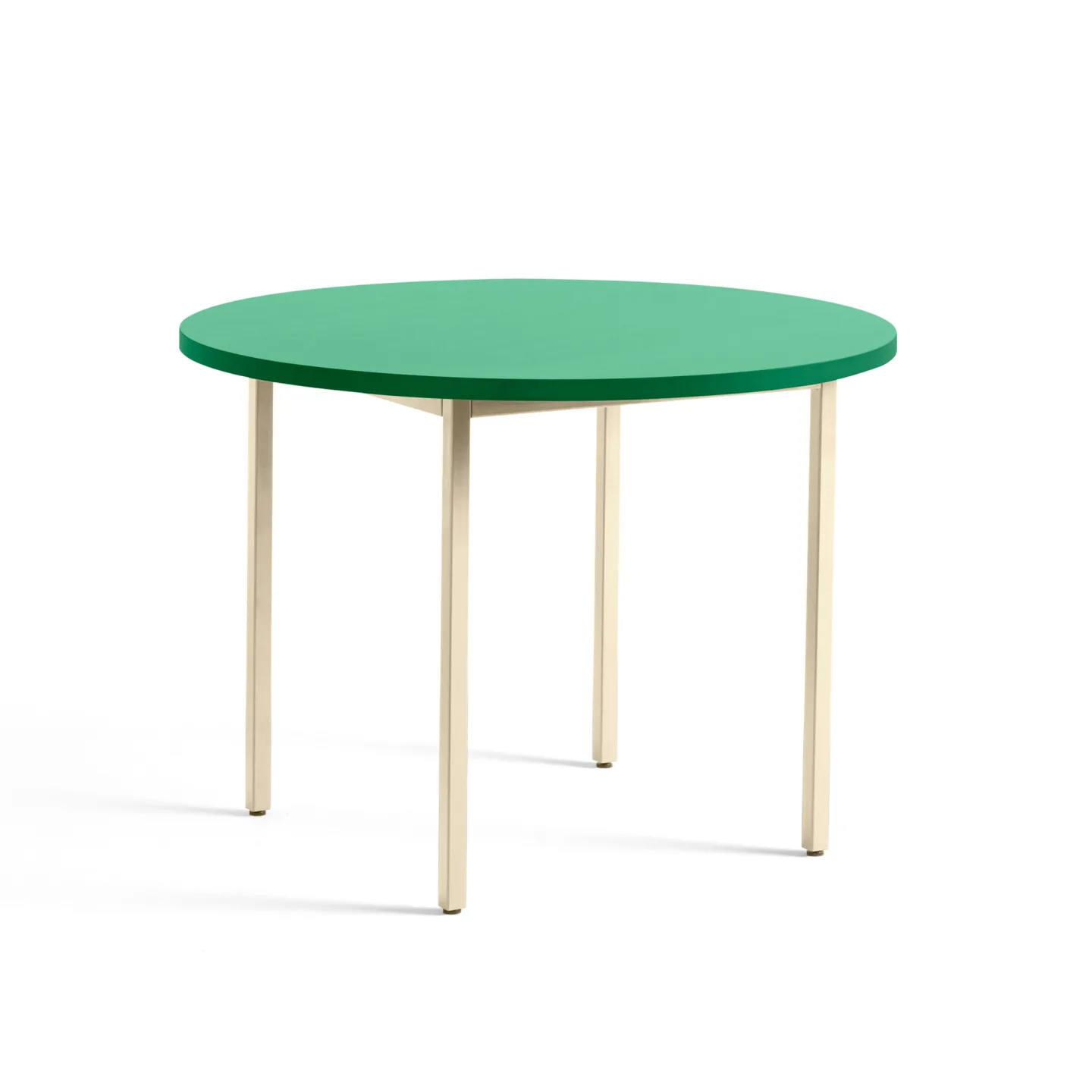 HAY - Two-Colour Table Round 105 Green Mint / Ivory - Matbord - Muller Van Severen - Grön,Beige - Metall