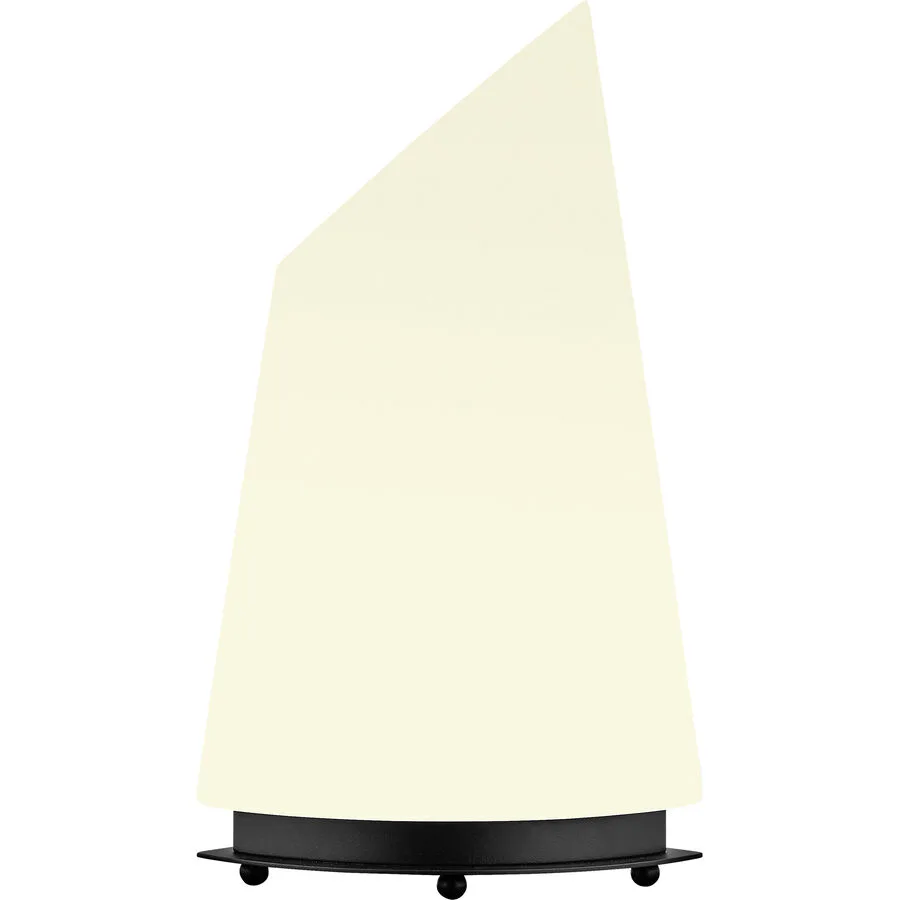 Designer-Tischlampe Bankamp Navigare E27 schwarz H 42 cm - Farbe: Schwarz, Weiss - Material: Glas