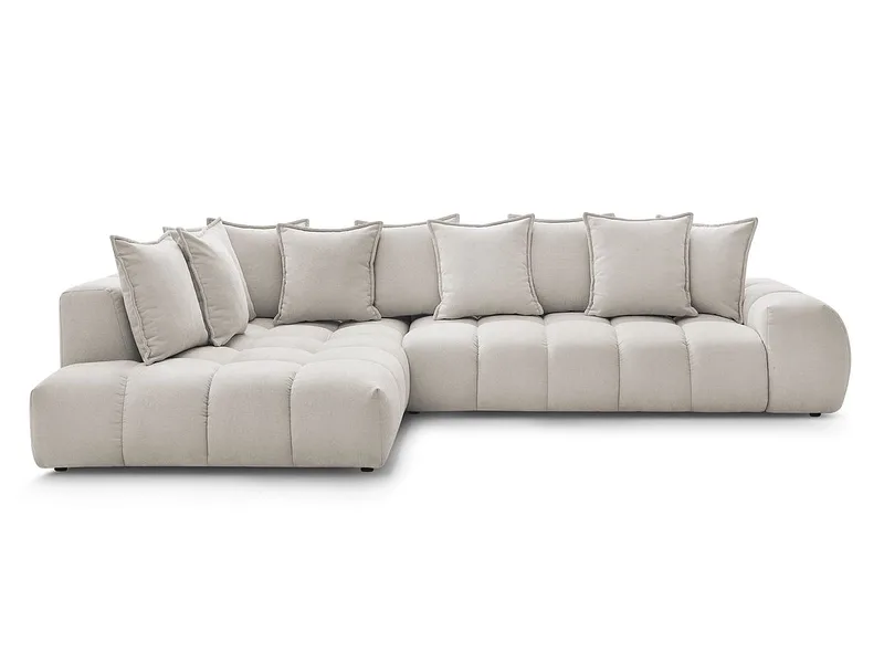 Ecksofa BOBOCHIC EVEREST Stoff mit Textur beige