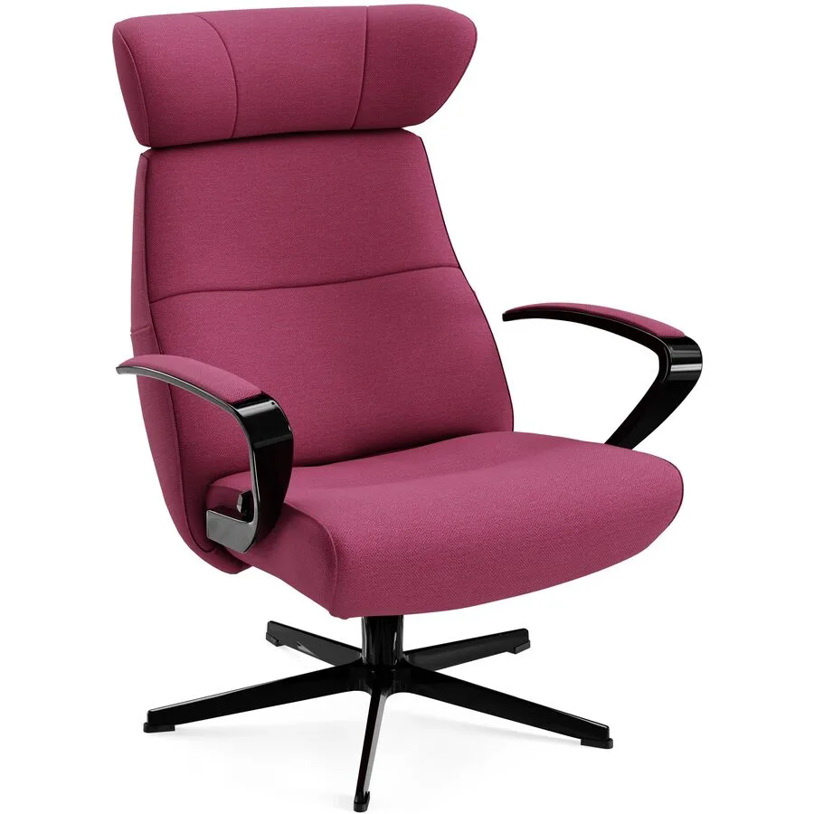 Conform Sessel Enno Himbeer, Schwarz Stoff, Aluminium T 163 B 81 H 99 cm - Möbel Konfigurator: Traummöbel individuell zusammenstellen