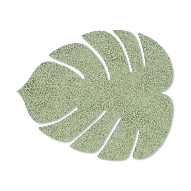 LIND DNA Monstera Leaf Hippo glasunderlägg Olivgrön