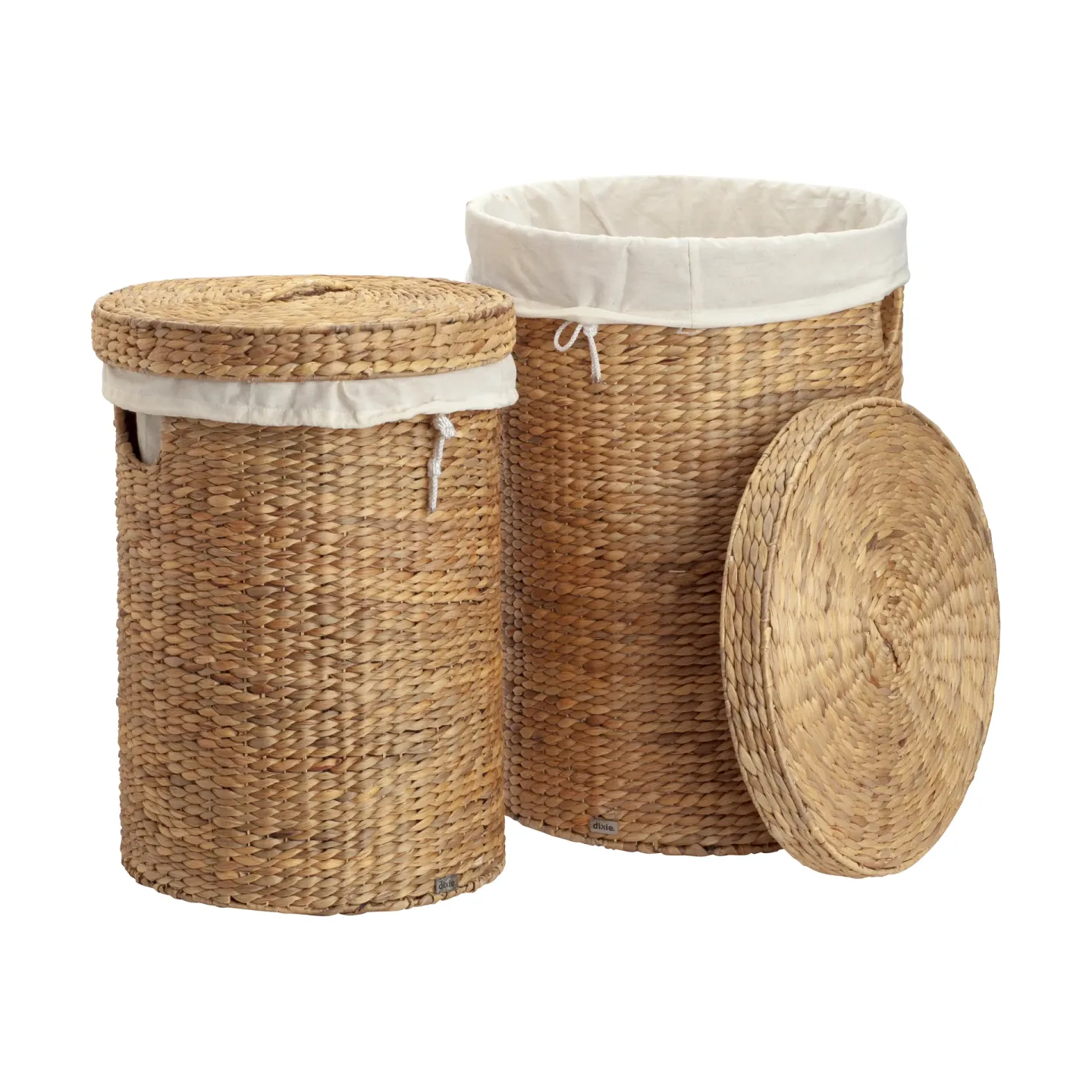 Dixie Lily Wäschekorb rund 2-teilig Natural