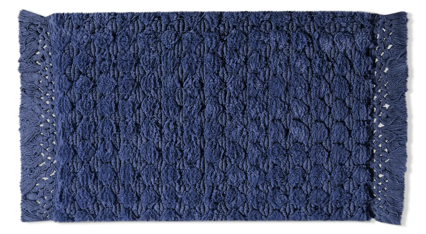 Baderomsmatte - Elvie (blå) (Størrelse: 70 x 120 cm)