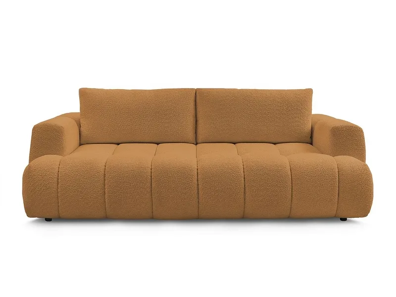 3er Sofa BOBOCHIC FUJI Boucle-Stoff gelb