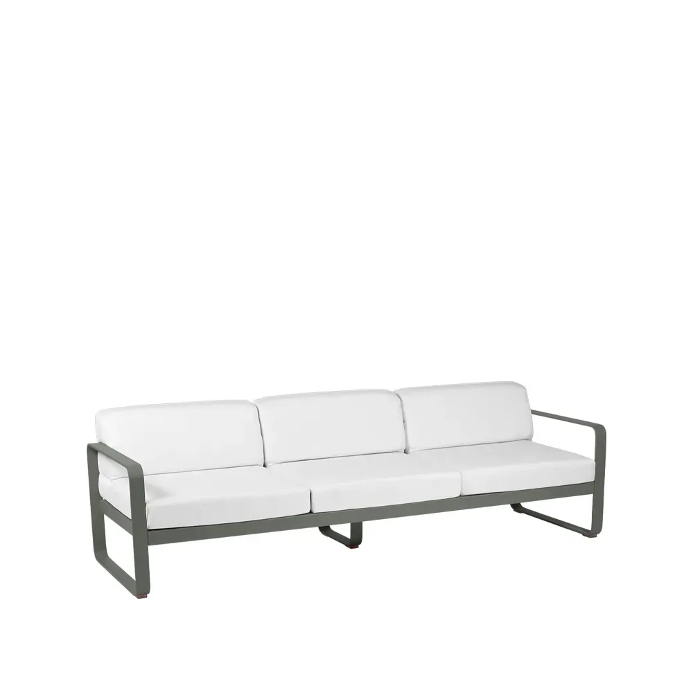 Fermob Bellevie soffa 3-sits Rosemary (grön)-off-white dyna