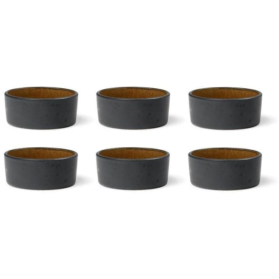 Schalen-Set BITZ Schwarz/Bernstein Steinzeug D 7.5 cm 6 Stk