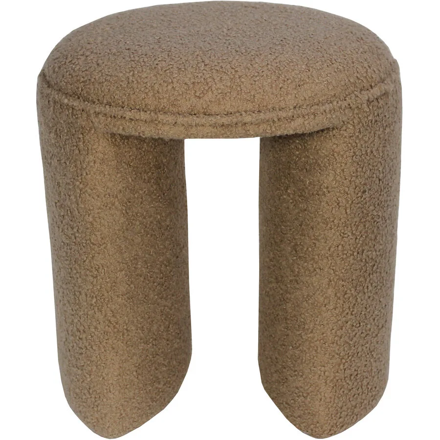 Hocker June hellbraun Polyester B 38 T 38 H 42 cm