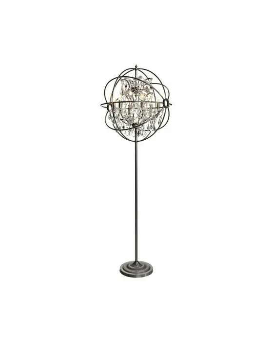 Rome Floor Lamp Natural Iron / Crystal