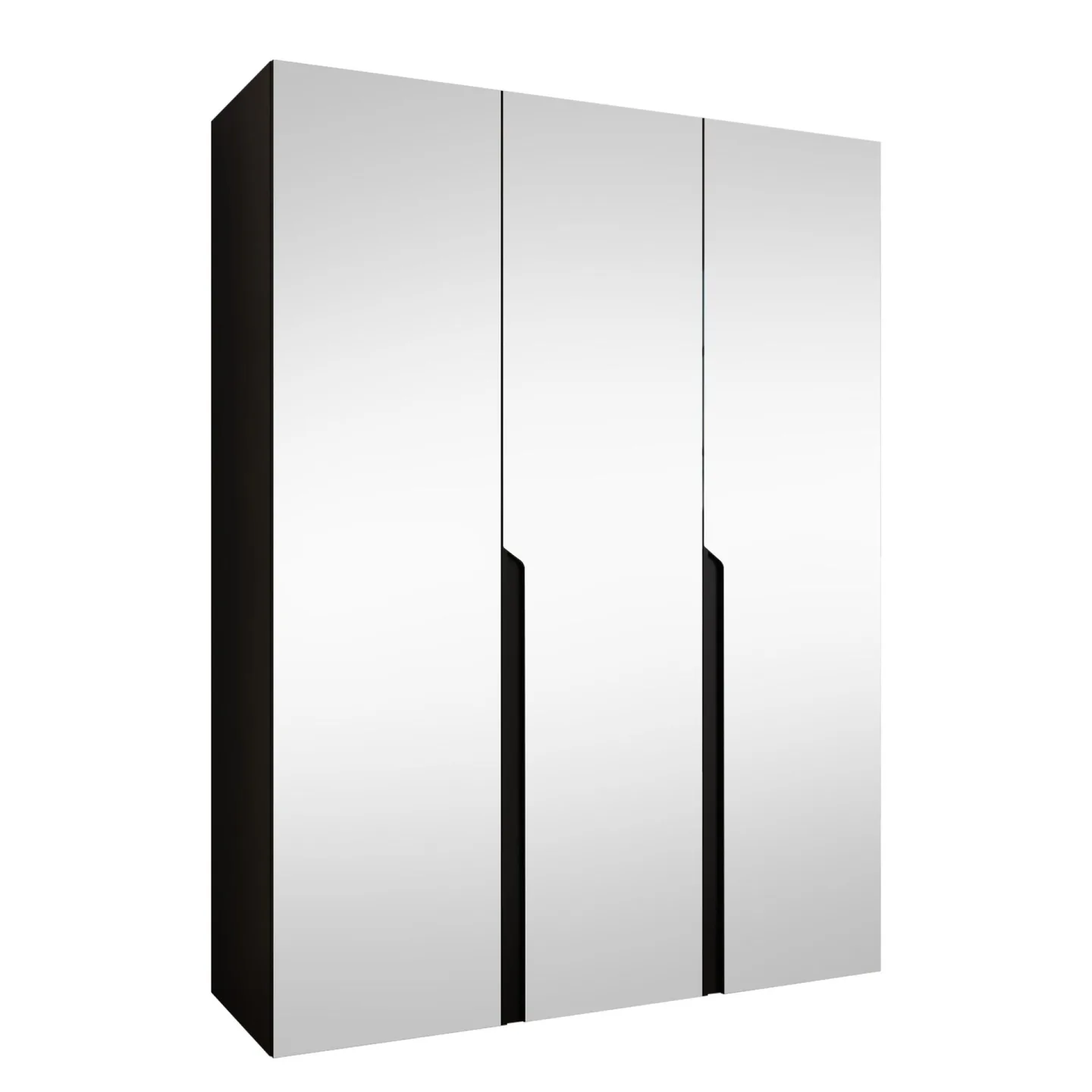 Milias Garderob med spegel 150x202 cm - svart