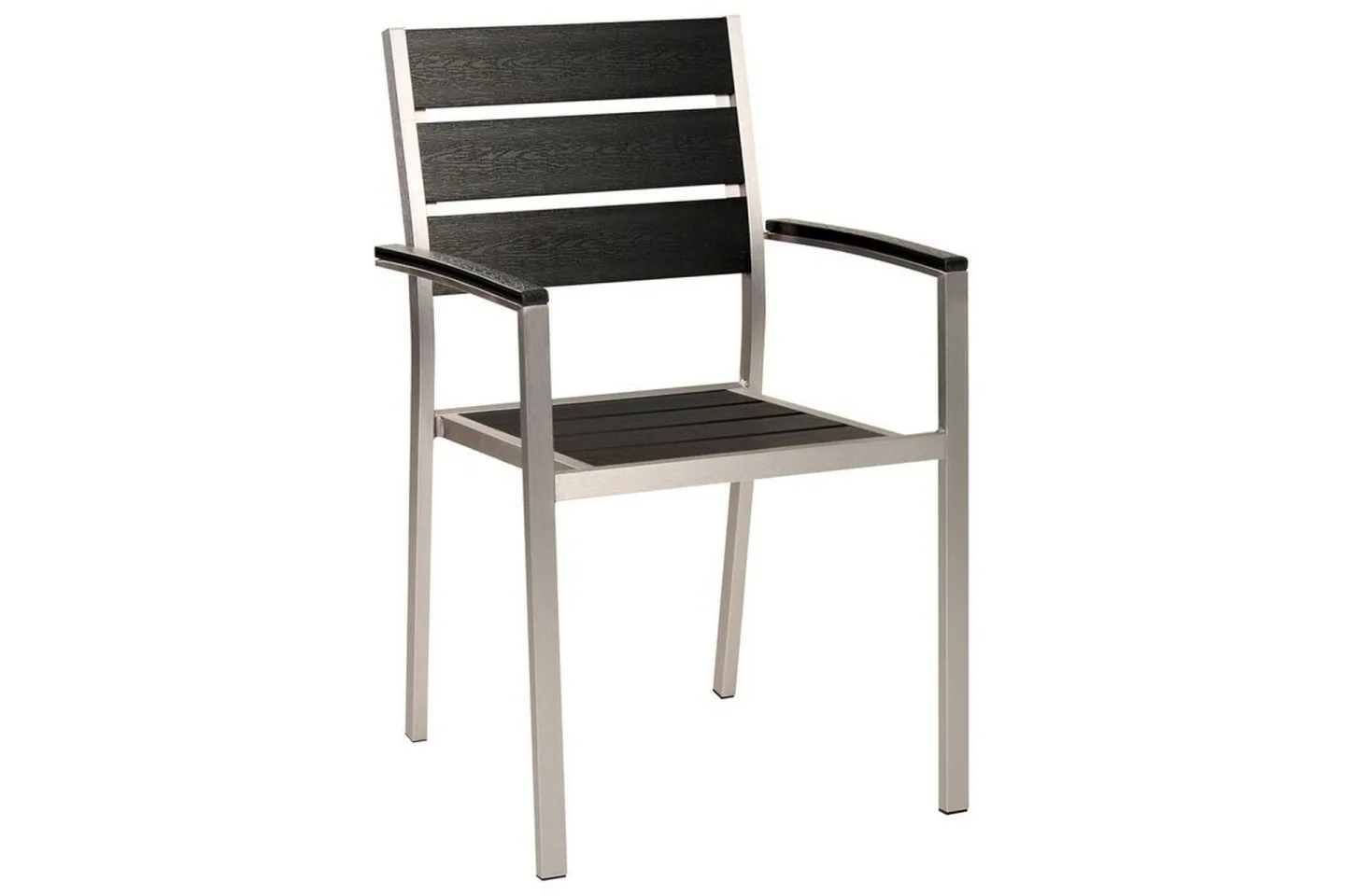 Pereta Karmstol Utomhus - Svart/Silver