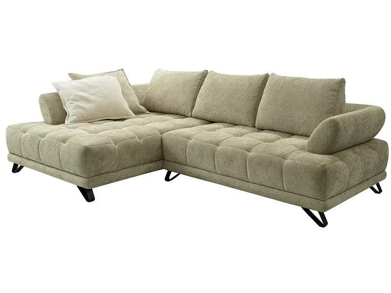 Ecksofa VINCI Polyester hellgrün