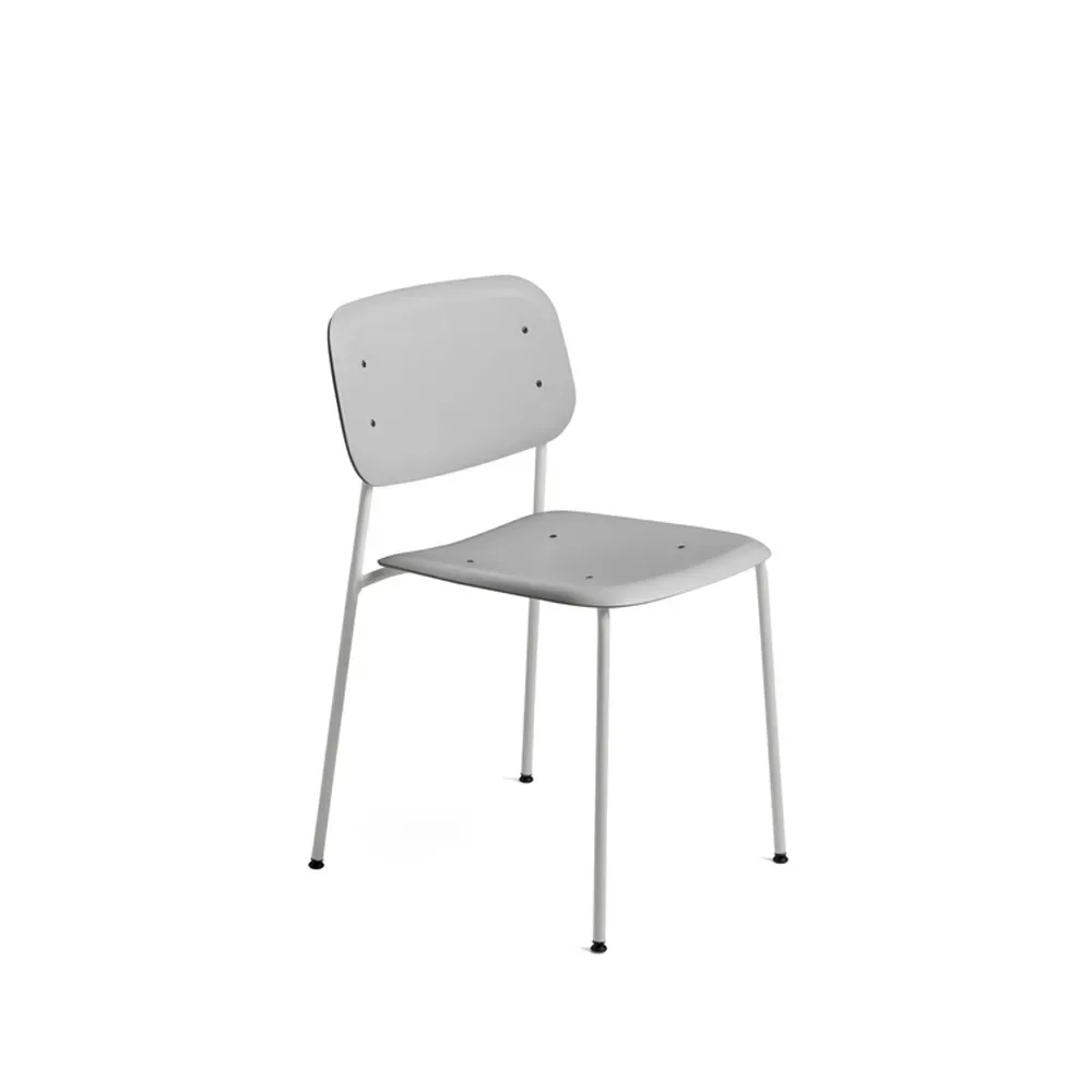 HAY Soft Edge 45 Stuhl Soft grey-soft grey Stahlgestell
