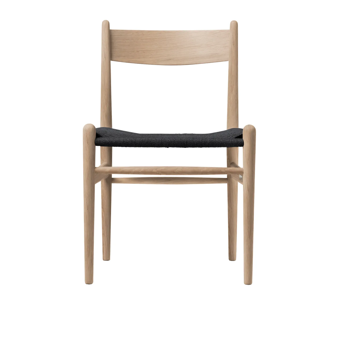 Carl Hansen - CH36, Vitoljad Ek, Svartflätat papperssnöre - Matstolar - Hans J. Wegner - Träfärgad - Papper/Trä