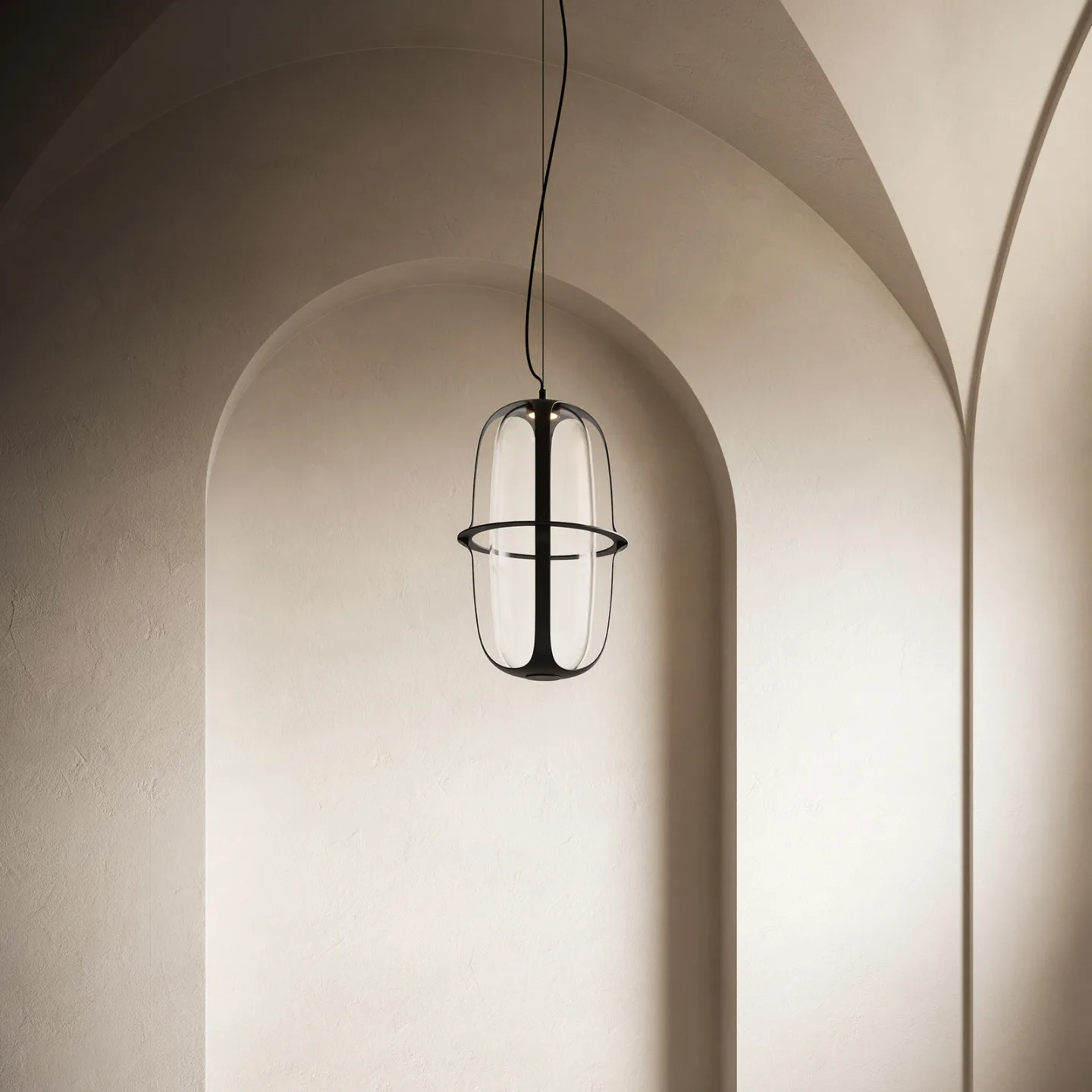 Kooi Pendel Black/Matt Black - KDLN - Stue - Design - Aluminium - Med en lyskilde