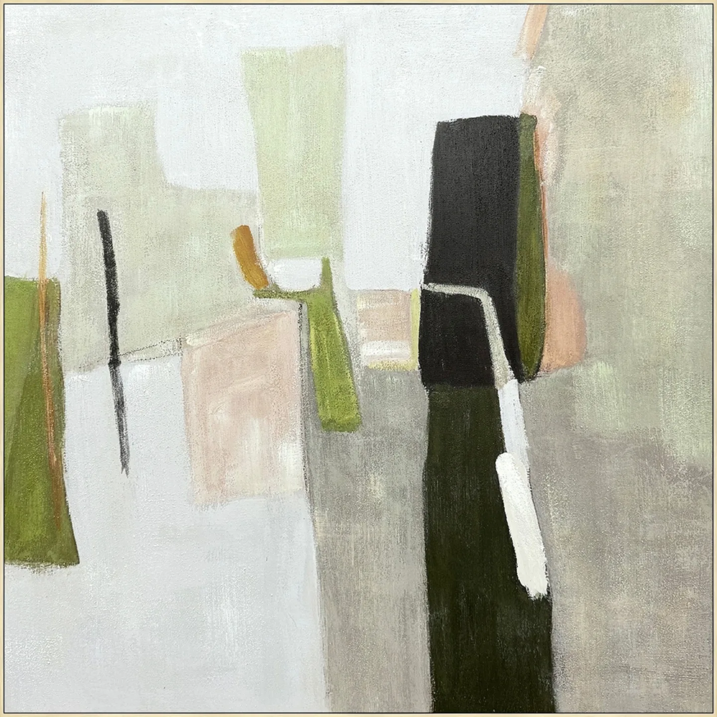 image LAND Bild mit Rahmen Olive Colour Blocks 2 | Schubiger Möbel